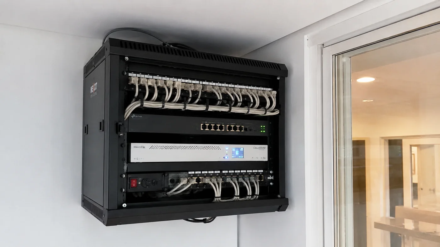 Rack y red de datos para oficinas